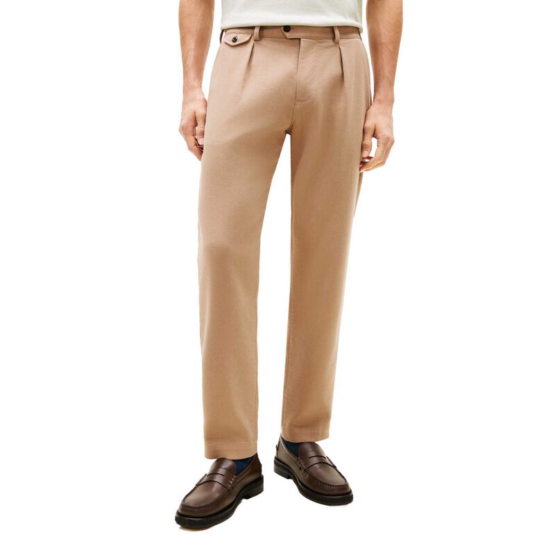 Tommy Hilfiger Harlem Tapered Pleated Twill Trousers image number 0